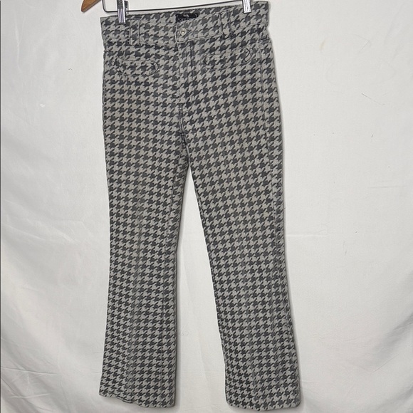 7 For All Mankind Denim - Limited Edition 7 for all mankind denim houndstooth gray boot cut jeans sz 28